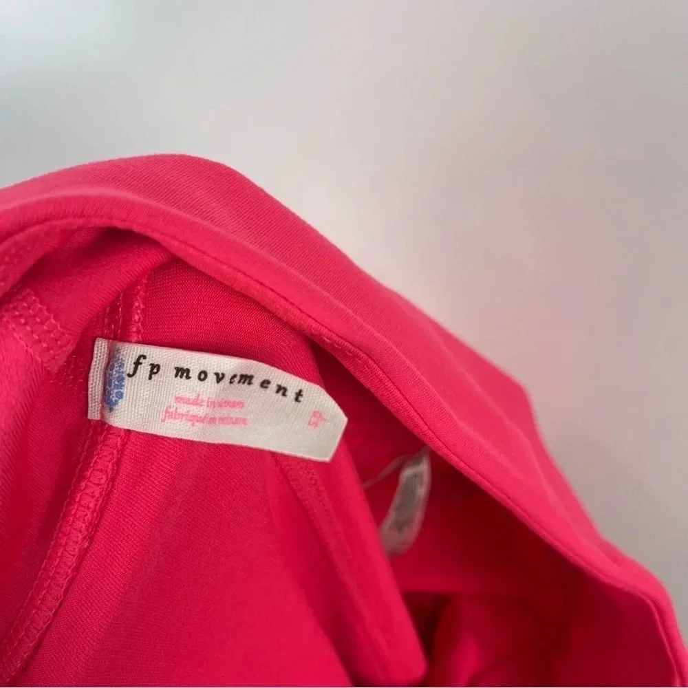 Free People Movement High Rise Infinity Leggings Size Small Neon Pink Cropped
